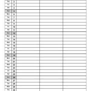 April 2026 printable monthly planner with dates