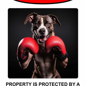 Property is Protected by a Boxer, Funny Dog Sign