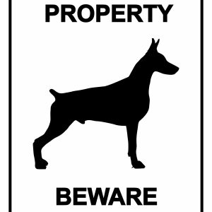 Private Property, Beware of Dog Sign