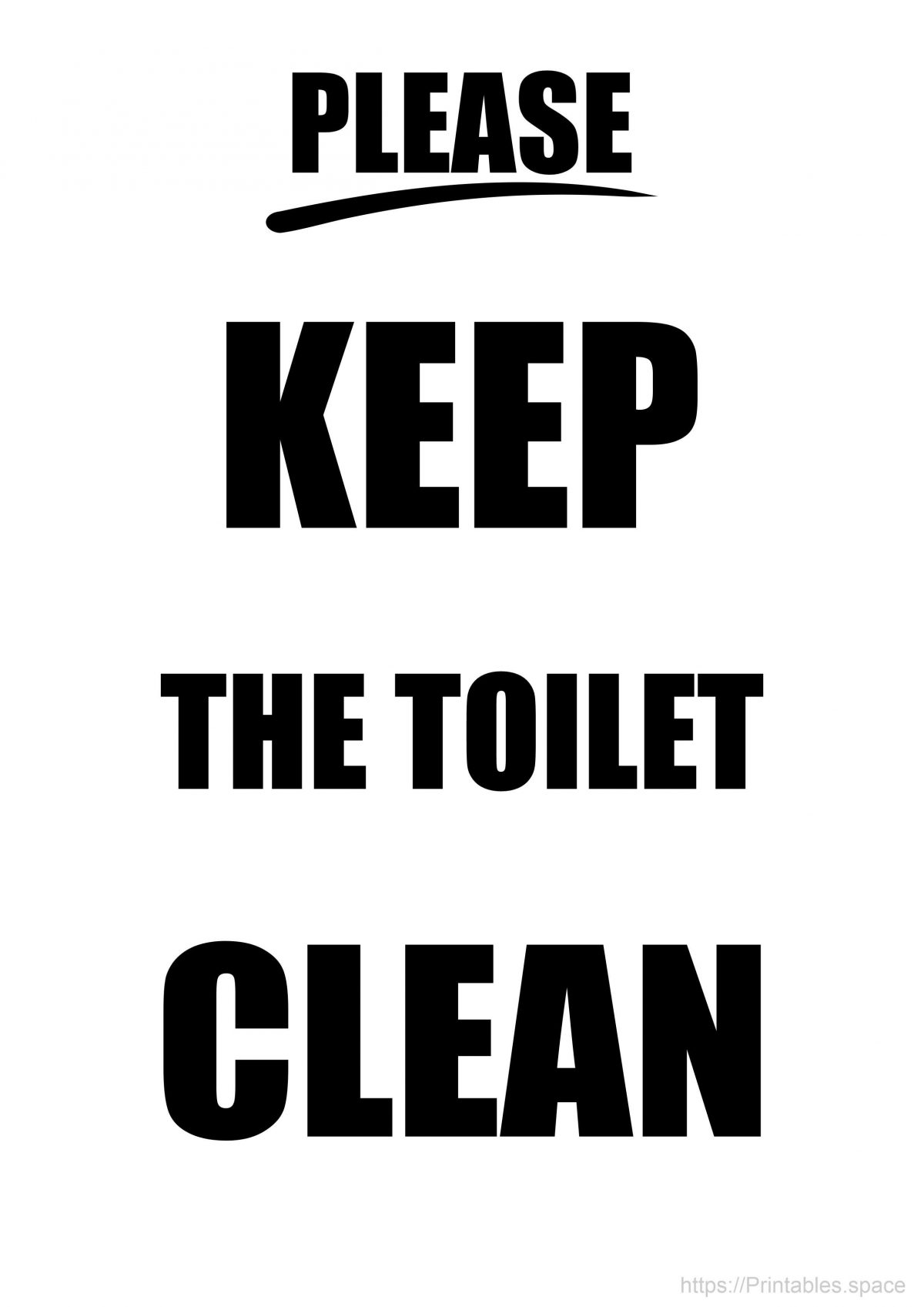 Keep the toilet clean