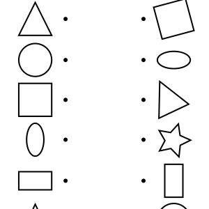 Match The Shapes Worksheet Printable