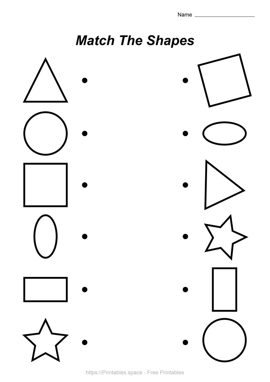 Match The Shapes Worksheet