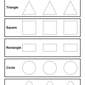 Tracing Shapes Worksheet PDF For Kids