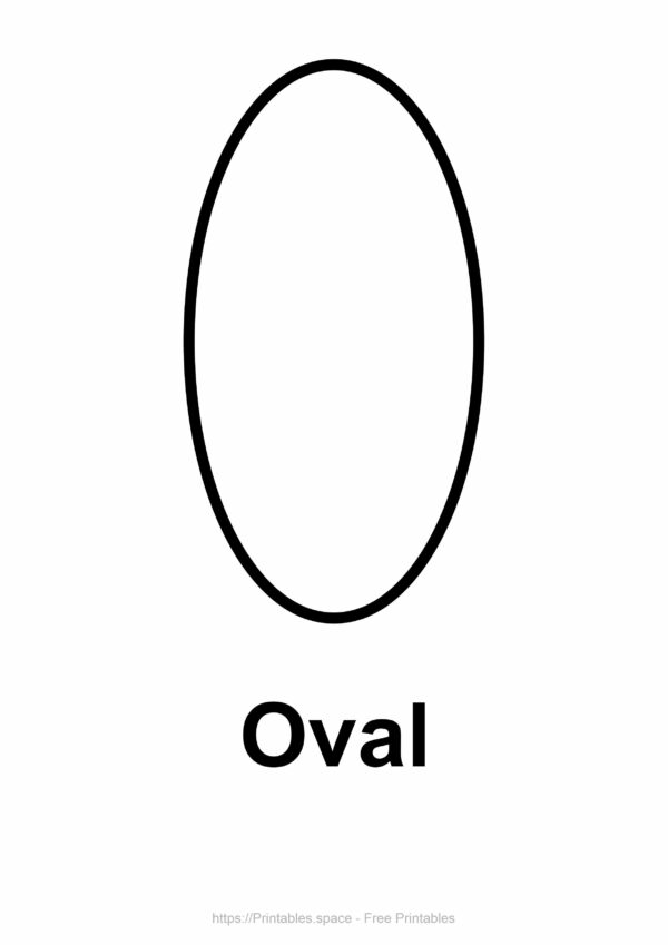 Printable Oval, Basic Shape Template