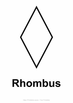 Rombus shape printable template