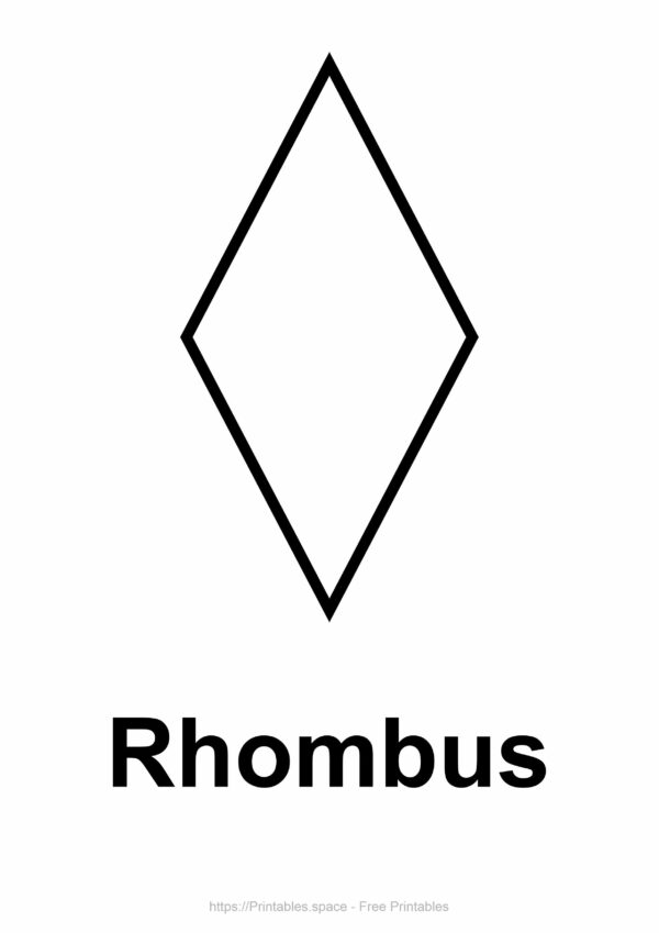 Rombus shape printable template
