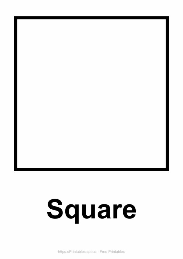 Square, basic shape, printable