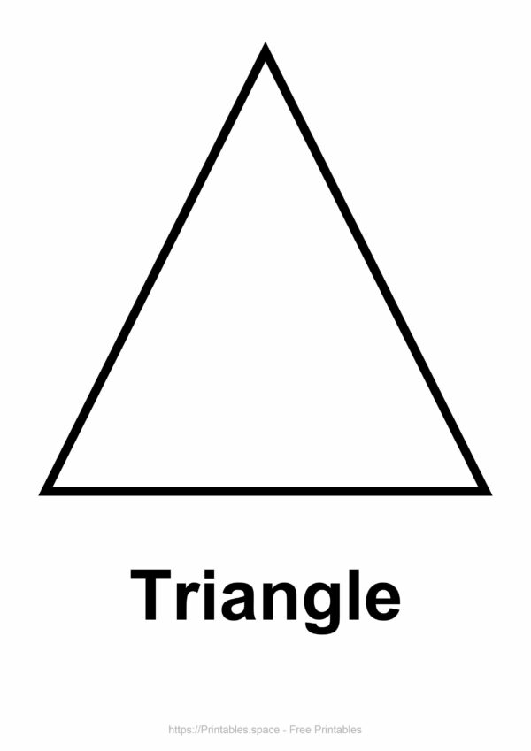 Triangle, basic shape, printable