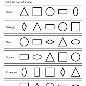 Color Shapes Worksheet Free Printable