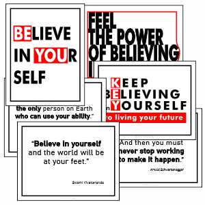 Believe in Yourself Printable Signs