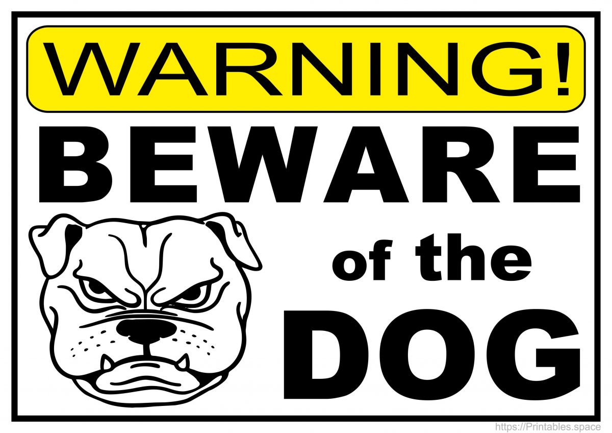 Beware of the Dog Sign