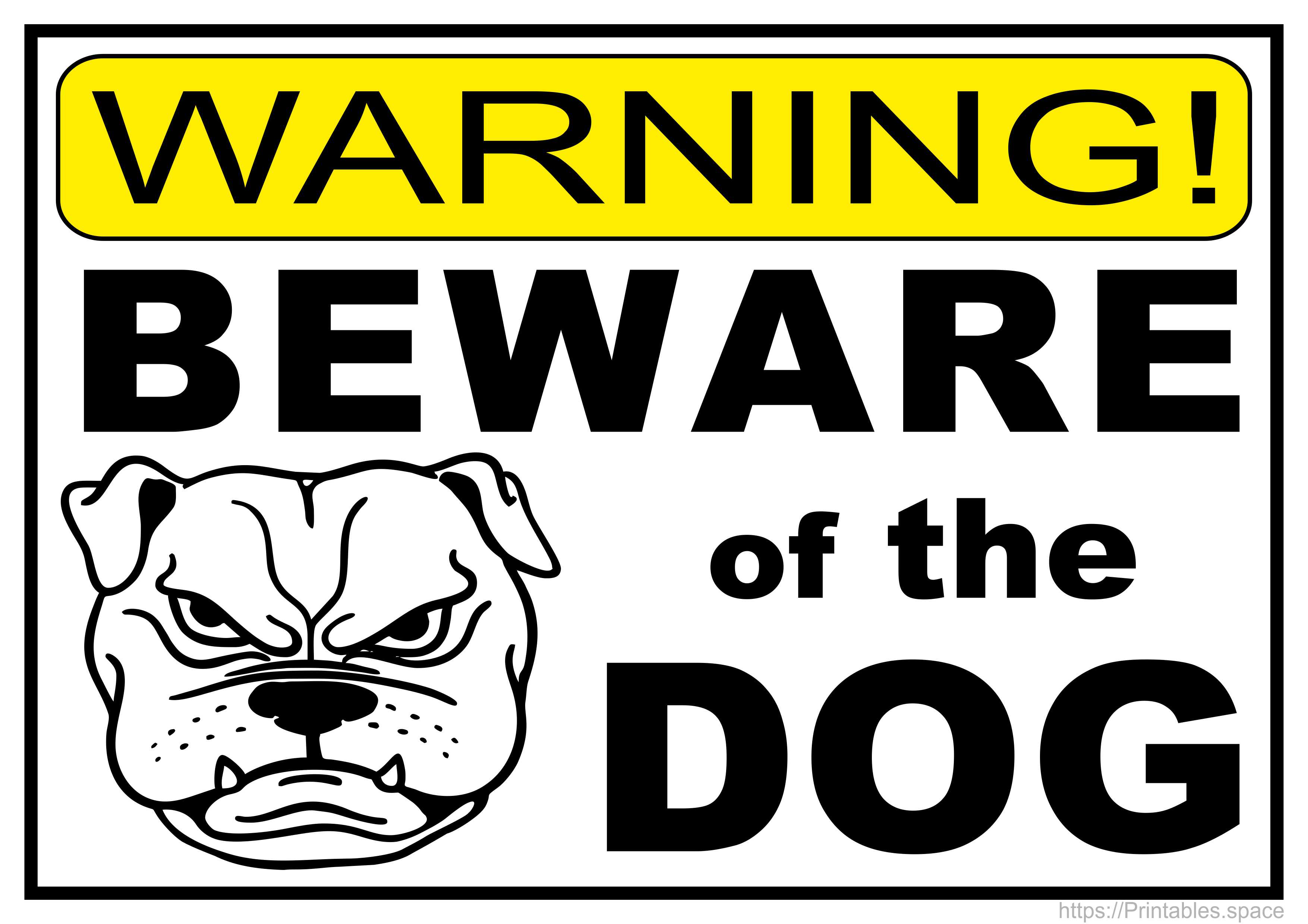 Free Beware of the Dog Sign Free Printables