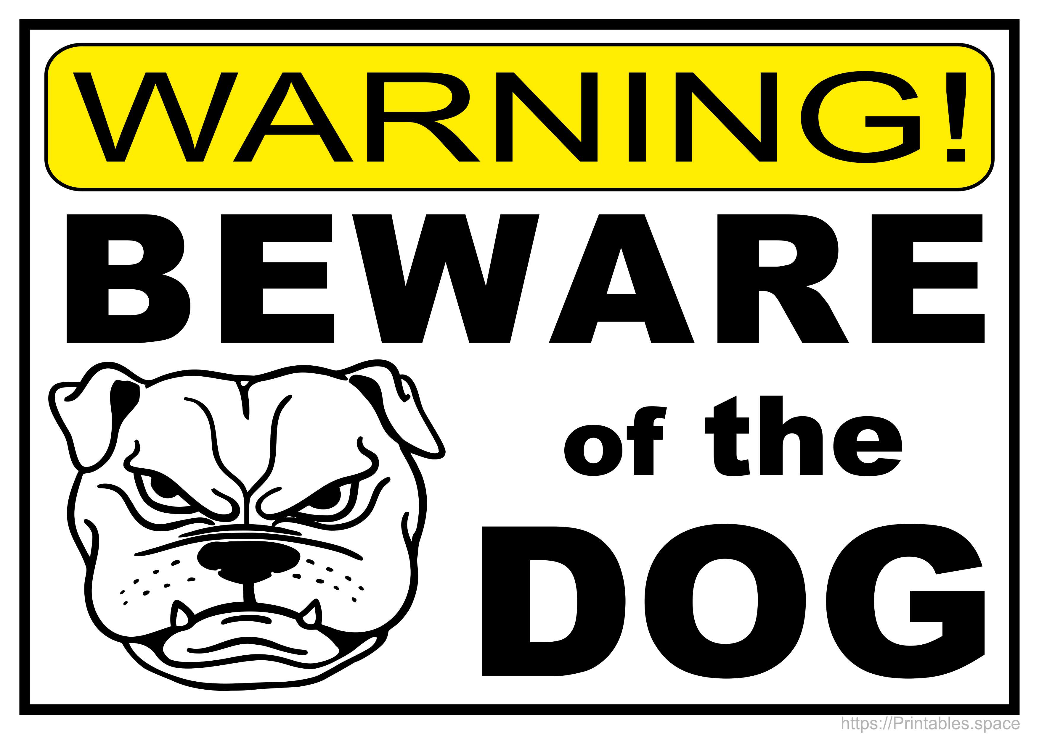 Beware Of Dog Printable Sign - Customize and Print