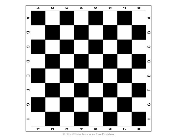 Free Printable Chess Board