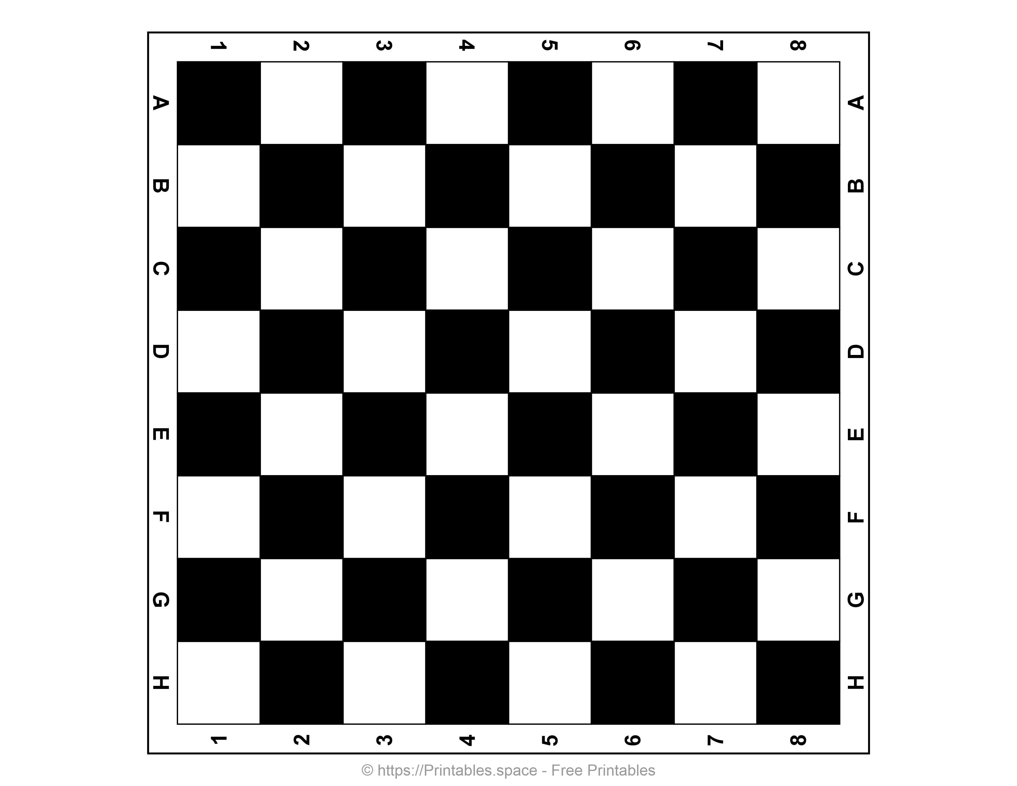 Free Printable Chess Board Paper Chess Set Free Printables