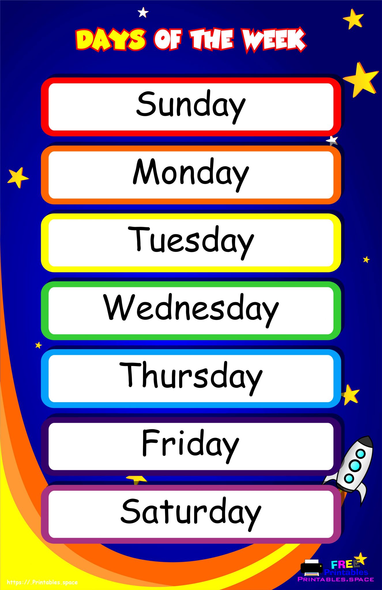 Days Of The Week Printable – Free Printables