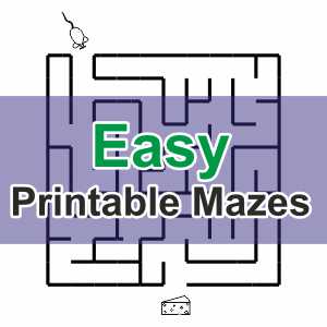 Easy Printable Mazes