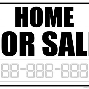 Printable Home For Sale Sign Template