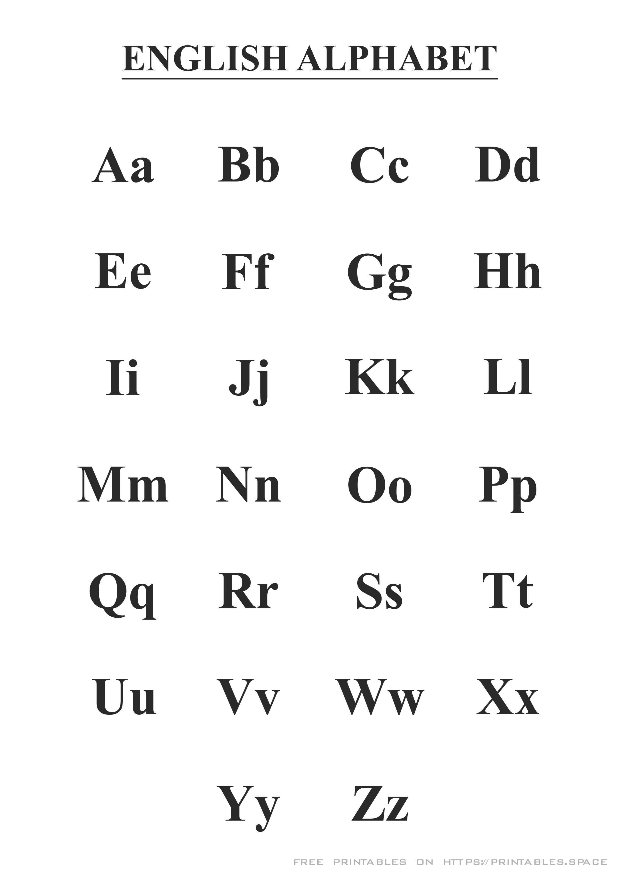 Free Printable Black And White Alphabet Letters - Free Templates Printable