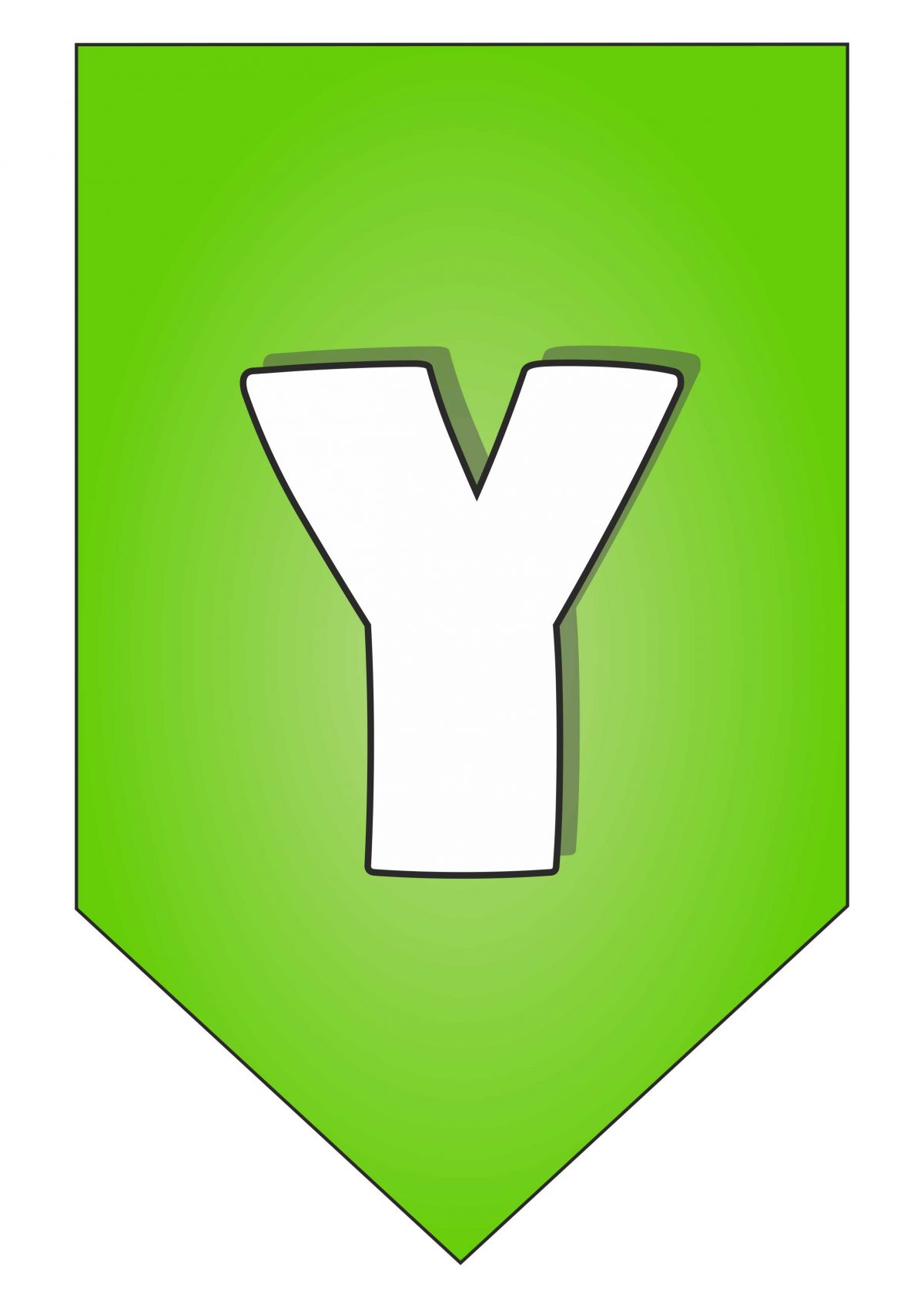 Letter Y for Happy Birthday Banner