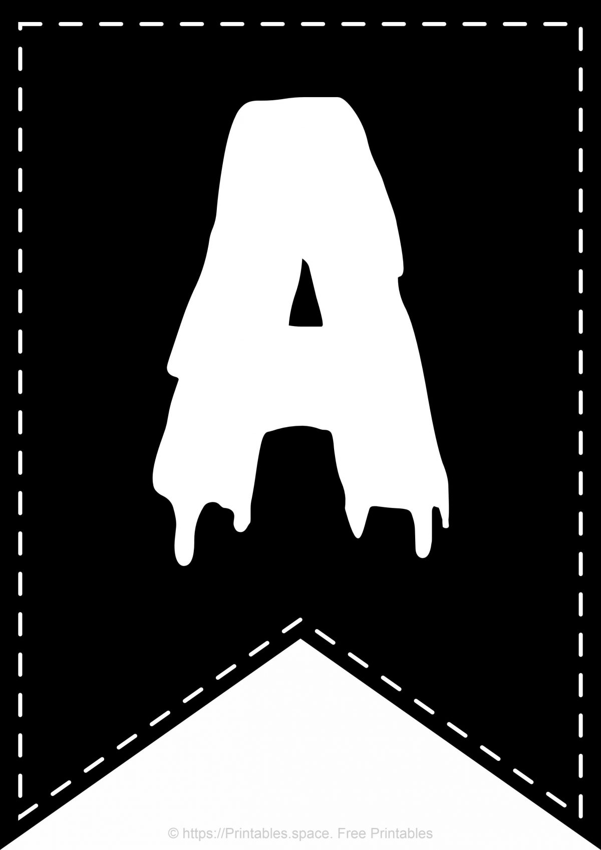 Letter A, Happy Halloween Banner