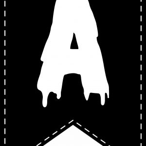 Letter A. Happy Halloween Banner