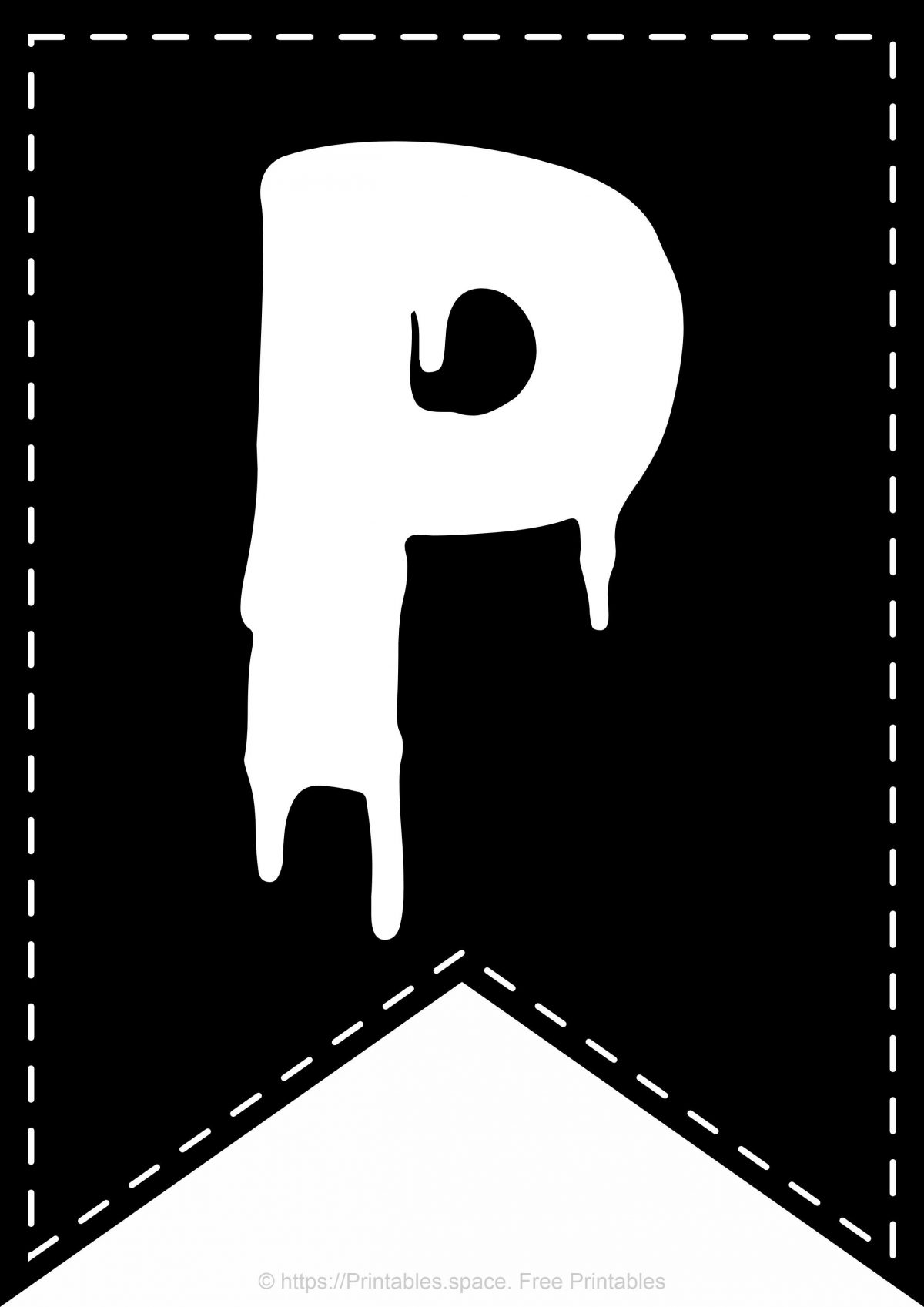 Letter P, Printable Halloween Banner