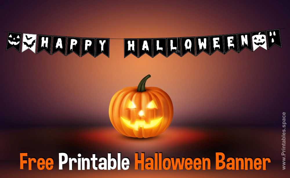 Happy Halloween Printable Banner