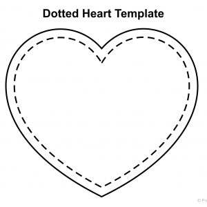 Dotted Heart Template