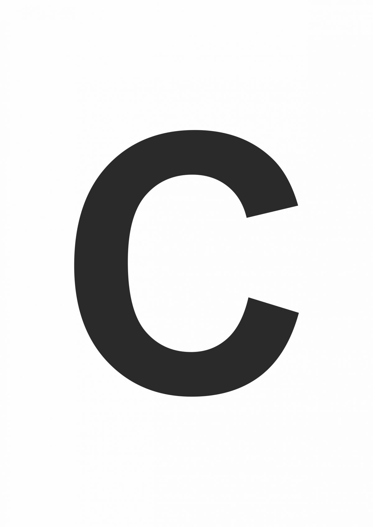 Large Printable Letter C – Free Printables Within Large Letter C Template