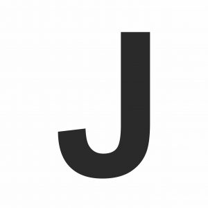 Large Letter J – Free Printable Template