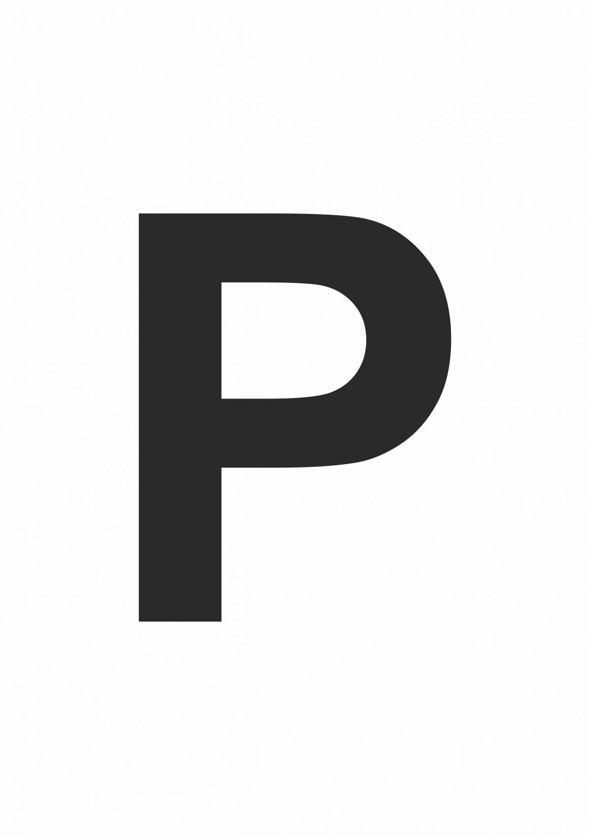 Large Printable Letter P
