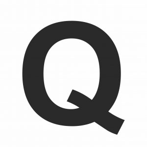 Large Letter Q – Free Printable Template