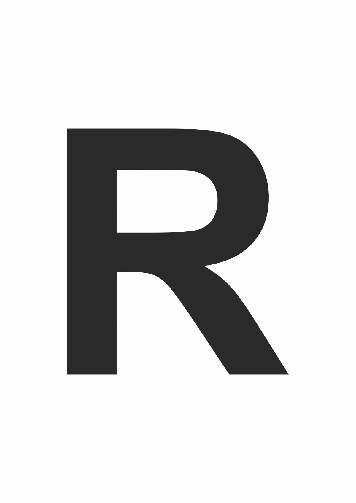 Large Printable Letter R