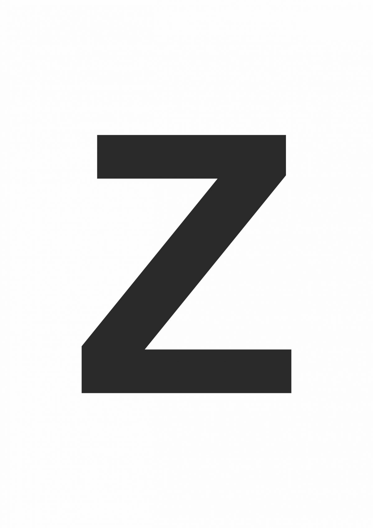 Large Letter Z - Printable Template