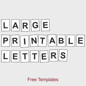 Large Printable Letters