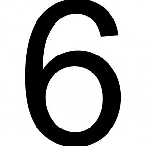 Number 6 – Large Printable Numbers