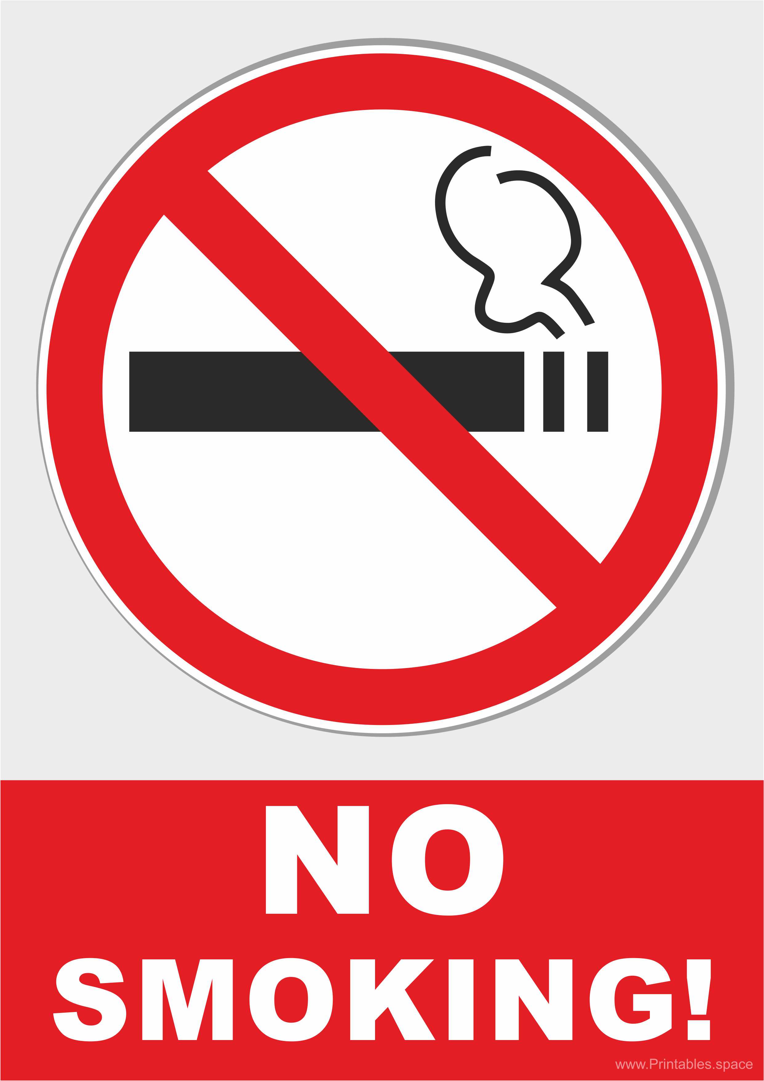 No smoking Prohibiting Sign Free Printables
