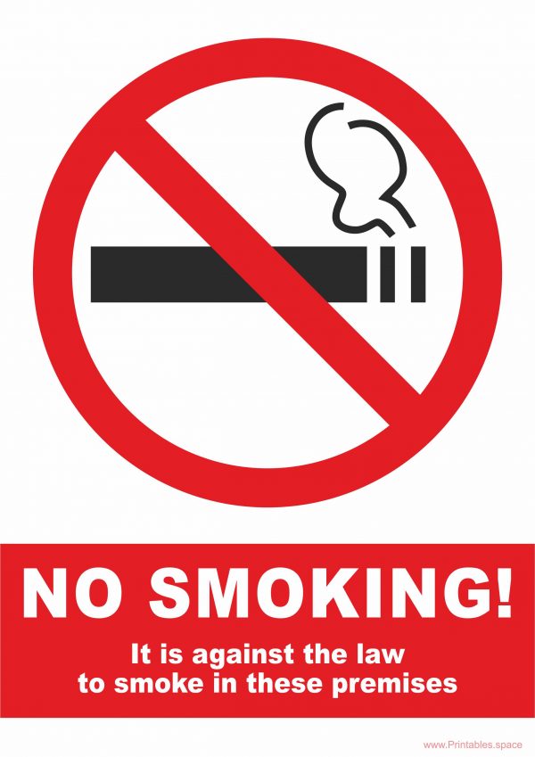 Printable No Smoking Signs Free Download Free Printables