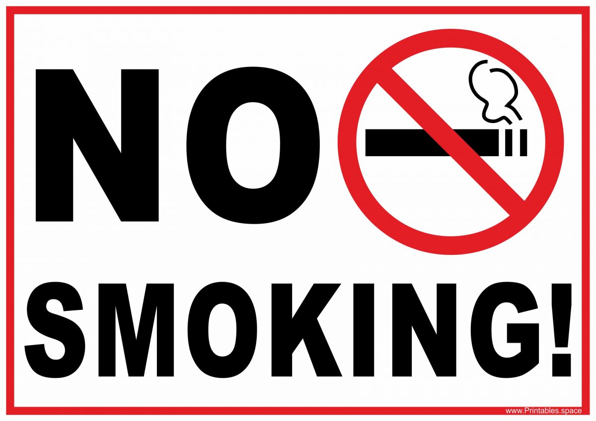 Printable Sign No Smoking Free Printables