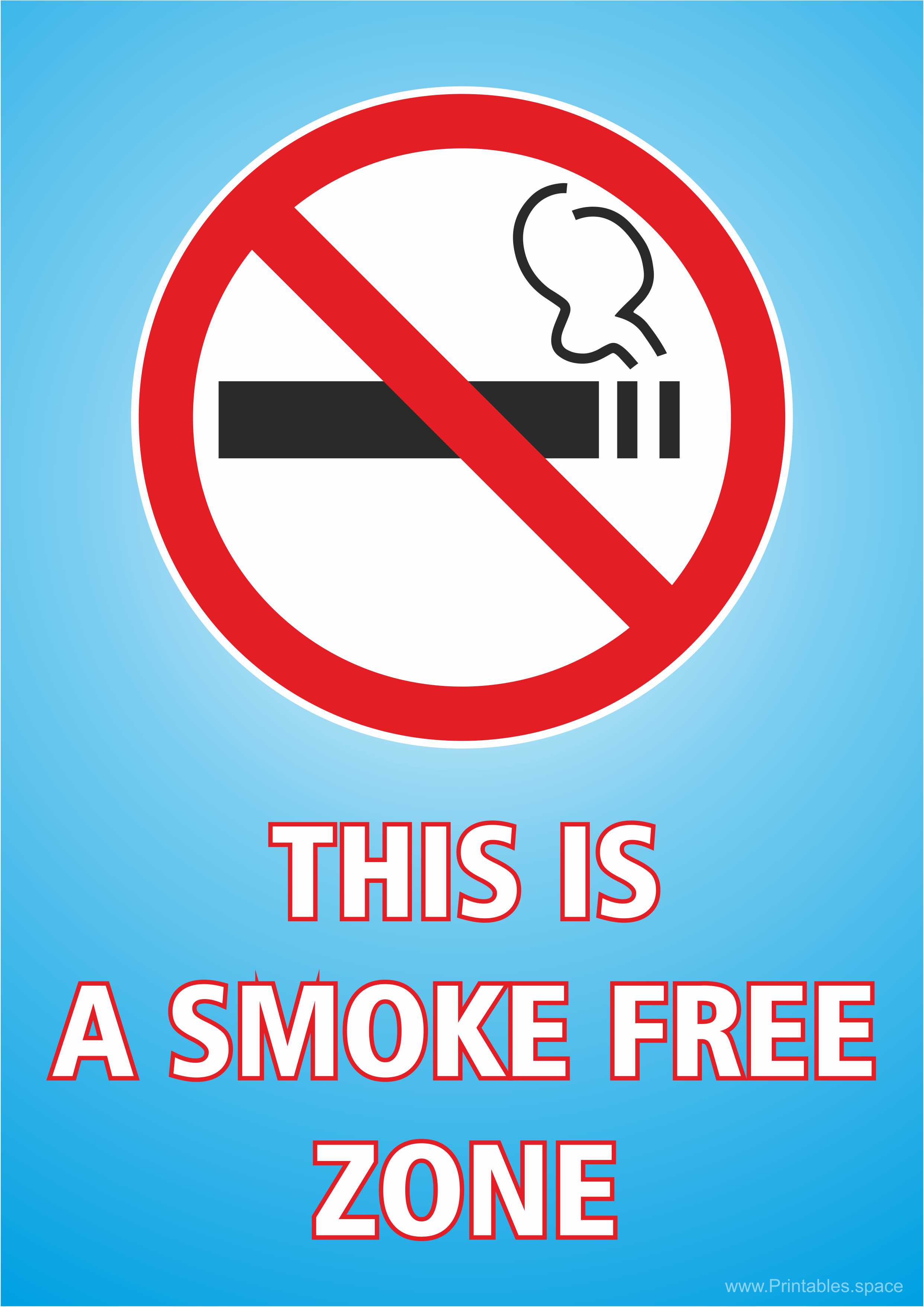 Sign No Smoking This Is A Smoke Free Zone Free Printables