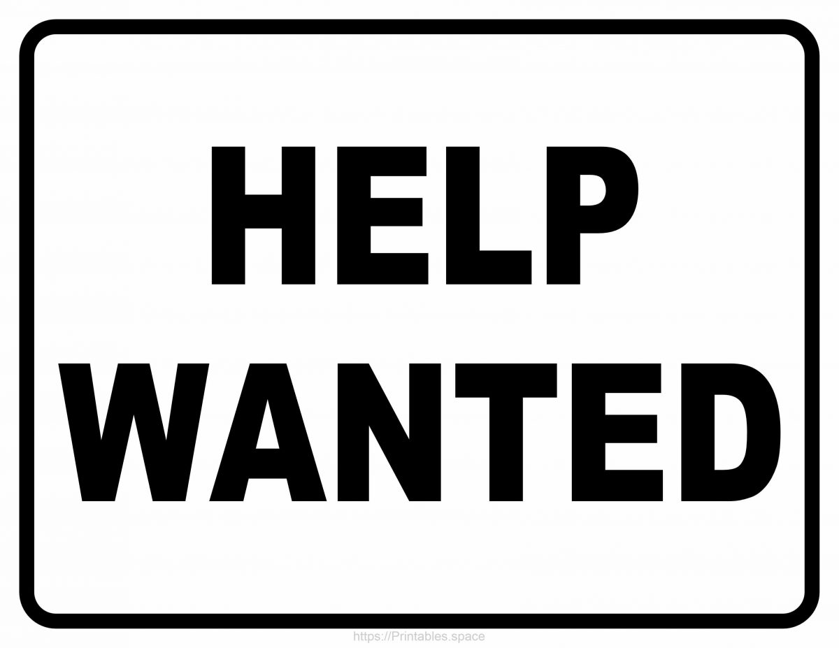 Printable Help Wanted Sign Free Printables