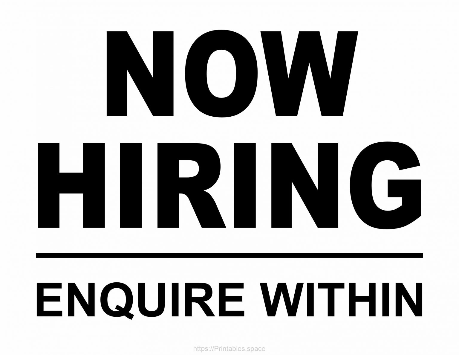 Now Hiring Sign Free Printables