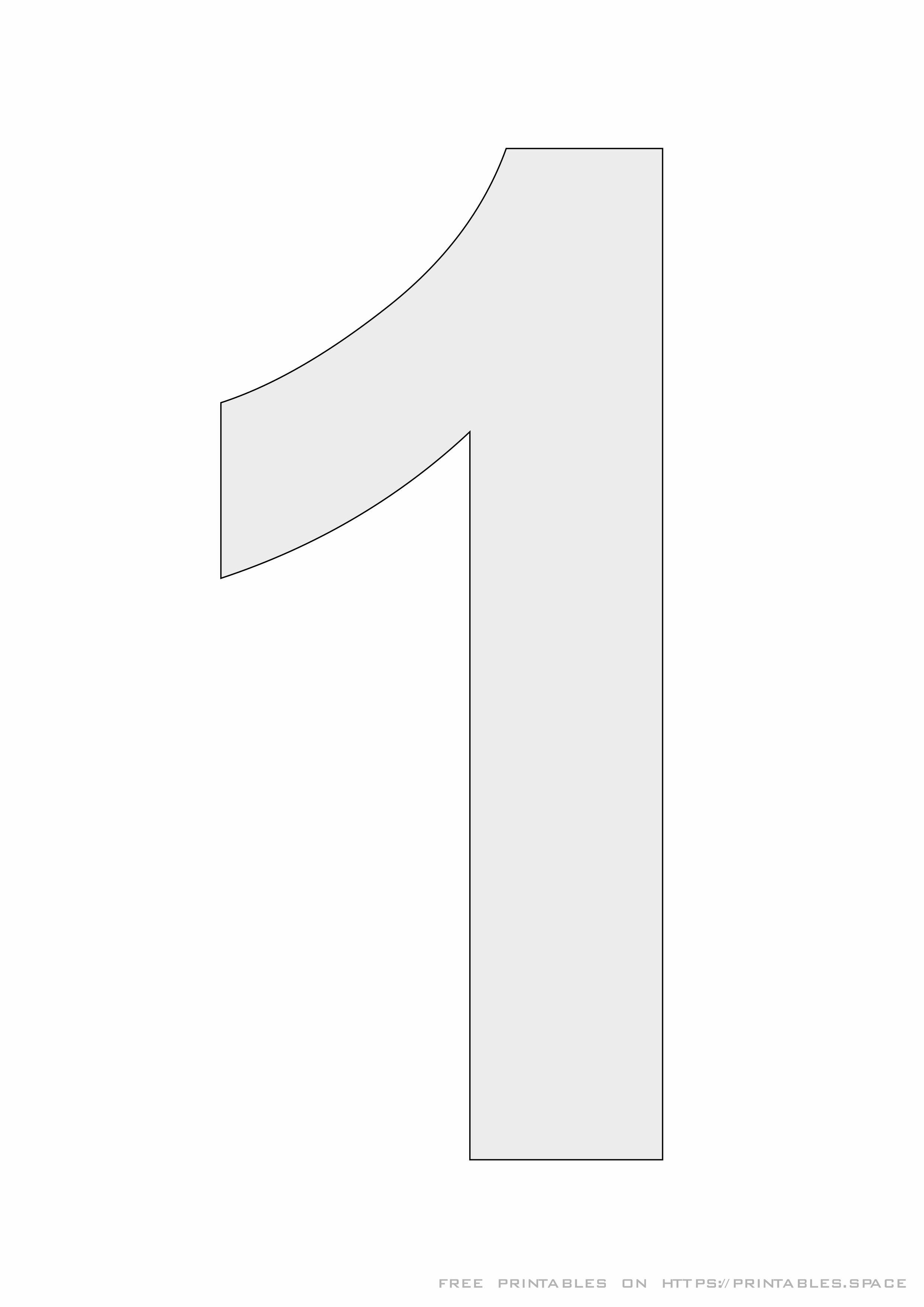 Printable Number 1 Template Craftsactvities And Worksheets For