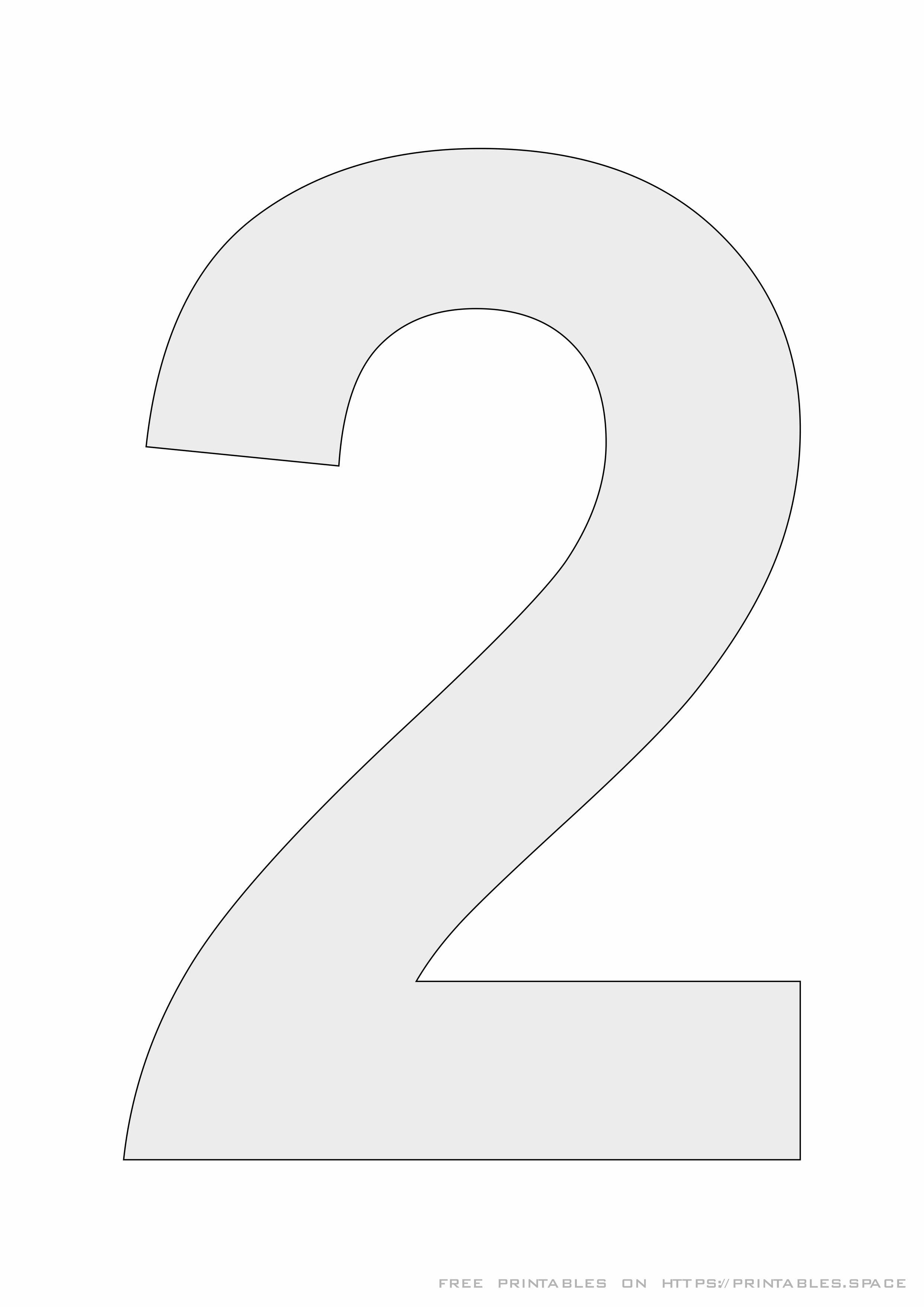 Number 2 Stencil Free Printable Printable Templates