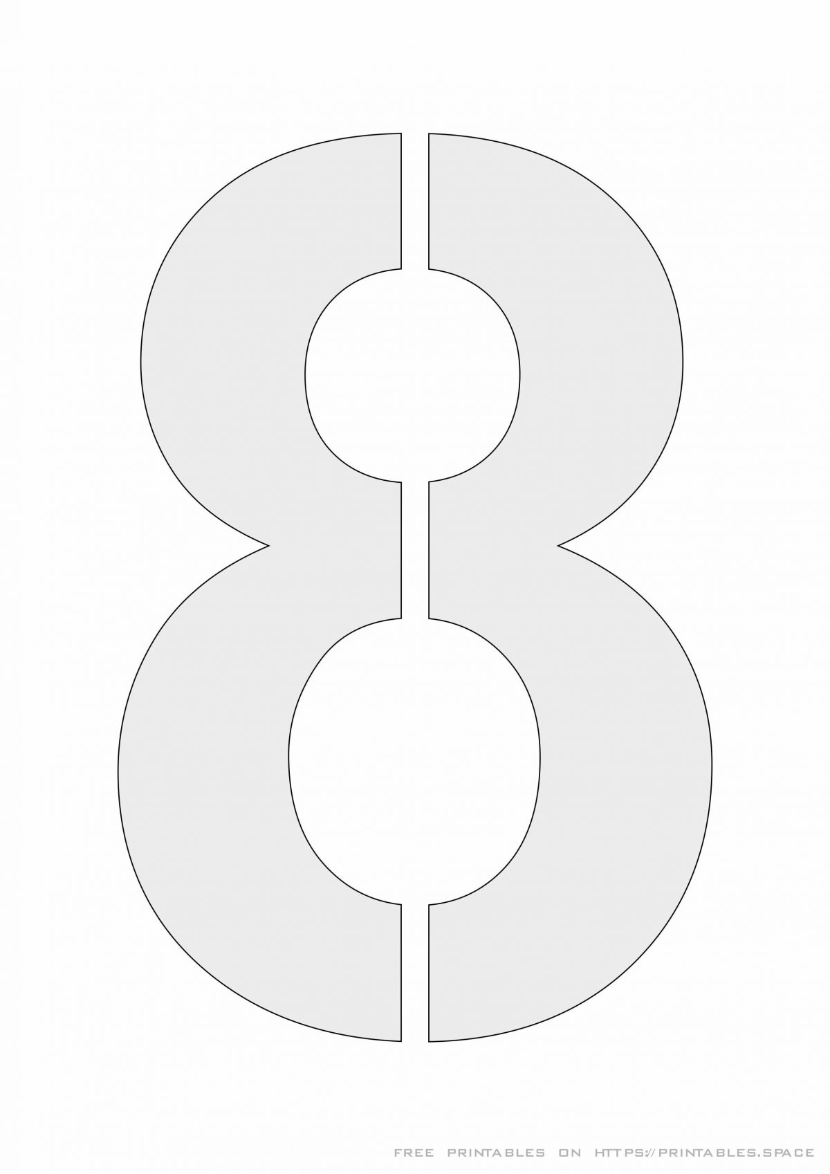 Printable Stencil Number 8 For Cut Out And Painting Free Printables