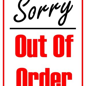 Out Of Order Sign Vertical