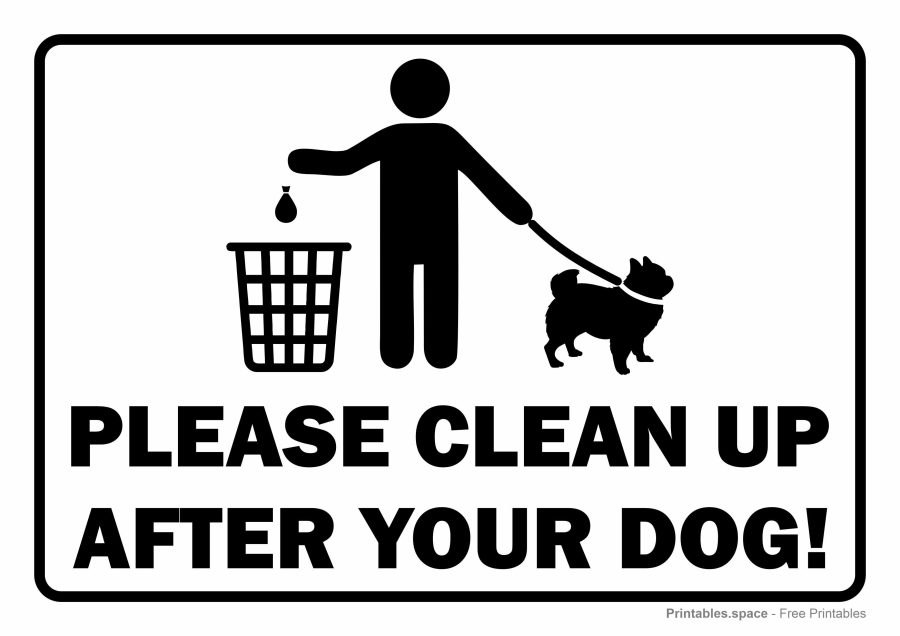 Clean Up After Your Dog Sign