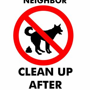 Clean Up After Your Dog Sign