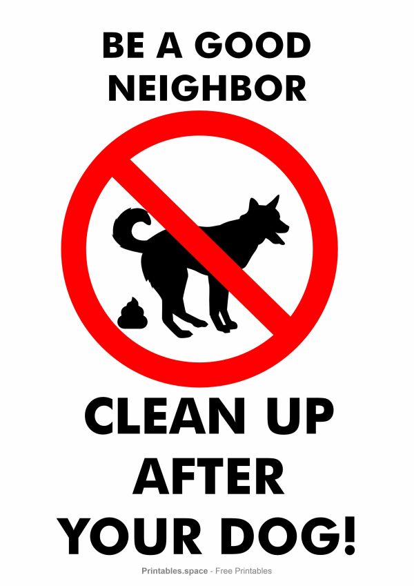 Clean Up After Your Dog Sign